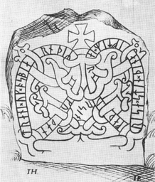 Upplands runinskrifter 186 — Johan Peringskiöld; https://www.raa.se/runinskrifter/sri_uppland_b06_text_4.pdf. Public Domain Mark 1.0