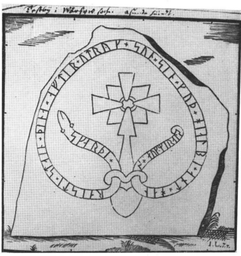 Upplands runinskrifter 769 — Johan Leitz och Johan Hadorph; https://www.raa.se/runinskrifter/sri_uppland_b08_text_5.pdf. Public Domain Mark 1.0