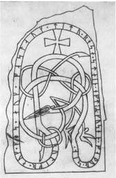 Upplands runinskrifter 1102 — Johannes Haquini Rhezelius; https://www.raa.se/runinskrifter/sri_uppland_b09_h02_text_2.pdf. Public Domain Mark 1.0