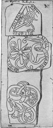 Upplands runinskrifter 382, 395 och 383 — Johan Leitz och Johan Hadorph; https://www.raa.se/runinskrifter/sri_uppland_b07_h02_text_1.pdf. Public Domain Mark 1.0