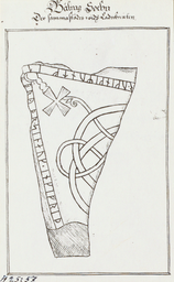 Upplands runinskrifter 1090 — Johannes Haquini Rhezelius; https://app.raa.se/open/runor/inscription?id=77ee5626-7bcb-403d-90cc-3032daeaefb4. CC0 1.0