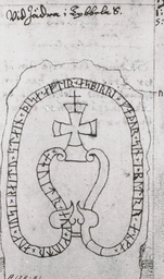 Upplands runinskrifter 627 — Johannes Bureus; https://app.raa.se/open/runor/inscription?id=f371521a-e3c5-4914-a440-3fd87ddbd4ea. CC0 1.0