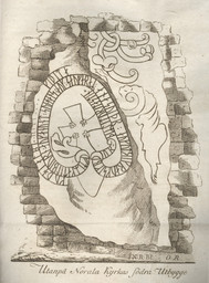 Runsten Hs 2 i Norrala, Flintenbergs kopparstick 1785 — Flintenberg, Johan David; Flintenberg, Johan David (1785). Dissertatio historica de territorio australi Helsingiæ, cujus partem posteriorem, ... Præside mag. Erico M.Fant, ... Pro gradu philosophico, proponit Johan. Dav. Flintenberg, Helsingus. In audit. Gust. maj. d. 20 April. 1785.. Diss. Uppsala : Uppsala universitet, 1785.. Public Domain Mark 1.0