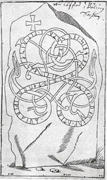 U 1087, Lövsta — en:Johan Peringskiöld; Wessen, Elias; Sven B.F. Jansson (1953-1958). Sveriges runinskrifter: IX. Upplands runinskrifter del 4. Stockholm: Kungl. Vitterhets Historie och Antikvitets Akademien. ISSN 0562-8016. p. 394. Public Domain Mark 1.0