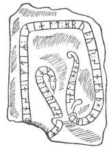 U701, runsten, teckning av Hadorph och Helgonius — Hadorph and Helgonius; 17th century image by Hadorph and Helgonius.. Public Domain Mark 1.0