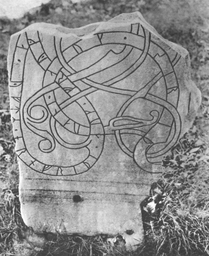 Upplands runinskrifter 851 A — Elias Wessen & Sven B. F. Jansson; Upplands runinskrifter del 3 (SRI band 8, 1949-1951) Pl.149 https://www.raa.se/runinskrifter/sri_uppland_b08_h03_plansch.pdf. Public Domain Mark 1.0