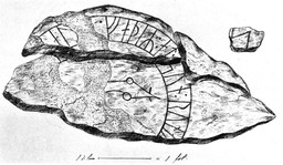 Sö 223 — Gustaf Upmark the Elder; www.raa.se/runinskrifter/sri_sodermanland_b03_h03_plansch_2.pdf. Public Domain Mark 1.0
