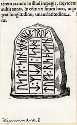 Hjermind-sten 2 — Ole Worms træsnit; Nationalmuseet, Danmark. Public Domain