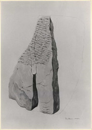 Helnæs runesten — Chr. O. Zeuthen; Nationalmuseet, Danmark. Public Domain