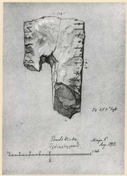 Tjørneby-sten, Povlsker på Bornholm. — Julius Magnus Petersen; Nationalmuseet, Danmark. Public Domain