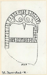 Stora Herrestad-runesten — Magnus D. Rönnou; Nationalmuseet, Danmark. Public Domain